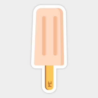 Peach ice lolly Sticker